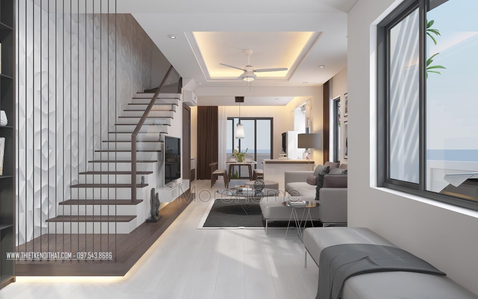 Cầu thang kính cường lực Hà Nội